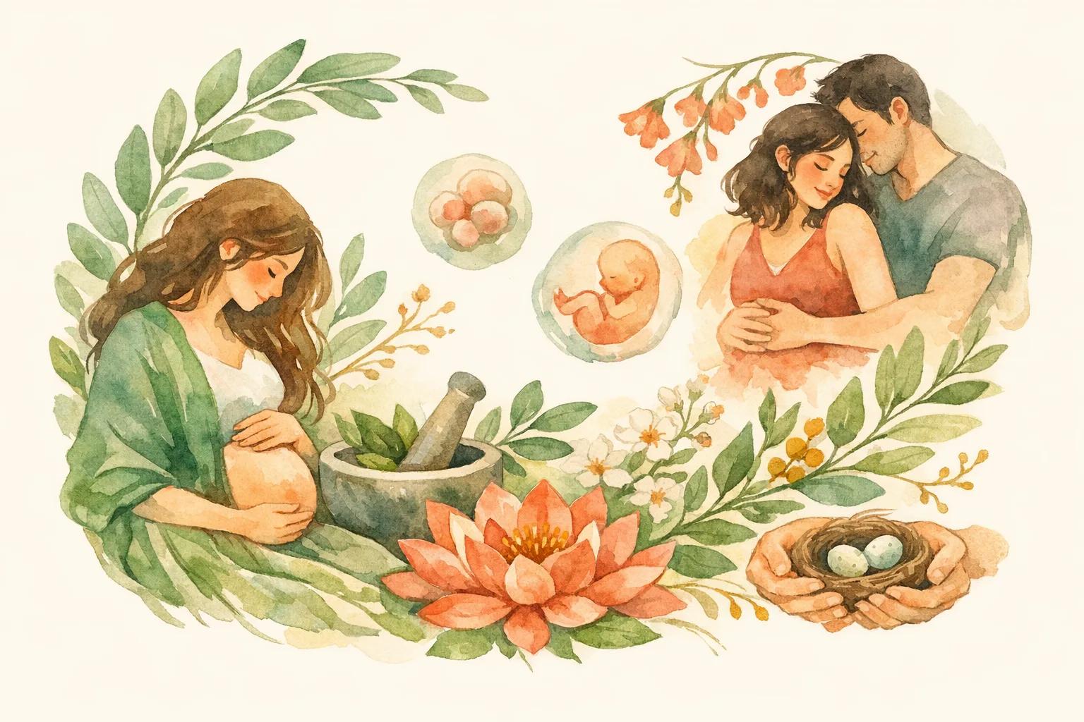 Editorial illustration for Natural Ways to Conceive - What the Research Actually Says